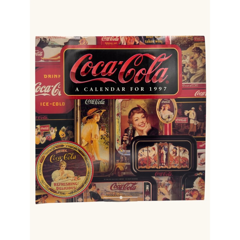 Vintage Coca-Cola 1997 Wall Calendar Classic Coke Advertising Collectible Red
